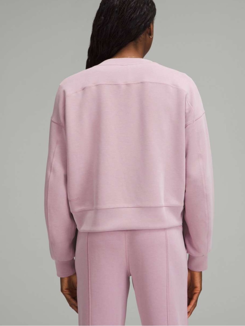 Lululemon Softstreme Perfectly Oversized Cropped Crew in Pink - Size 4 - Picture 2 of 8